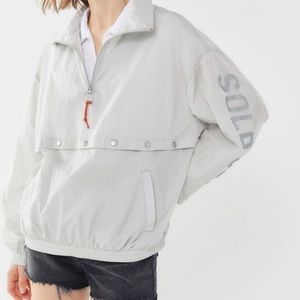 Grey Nylon Anorak Jacket